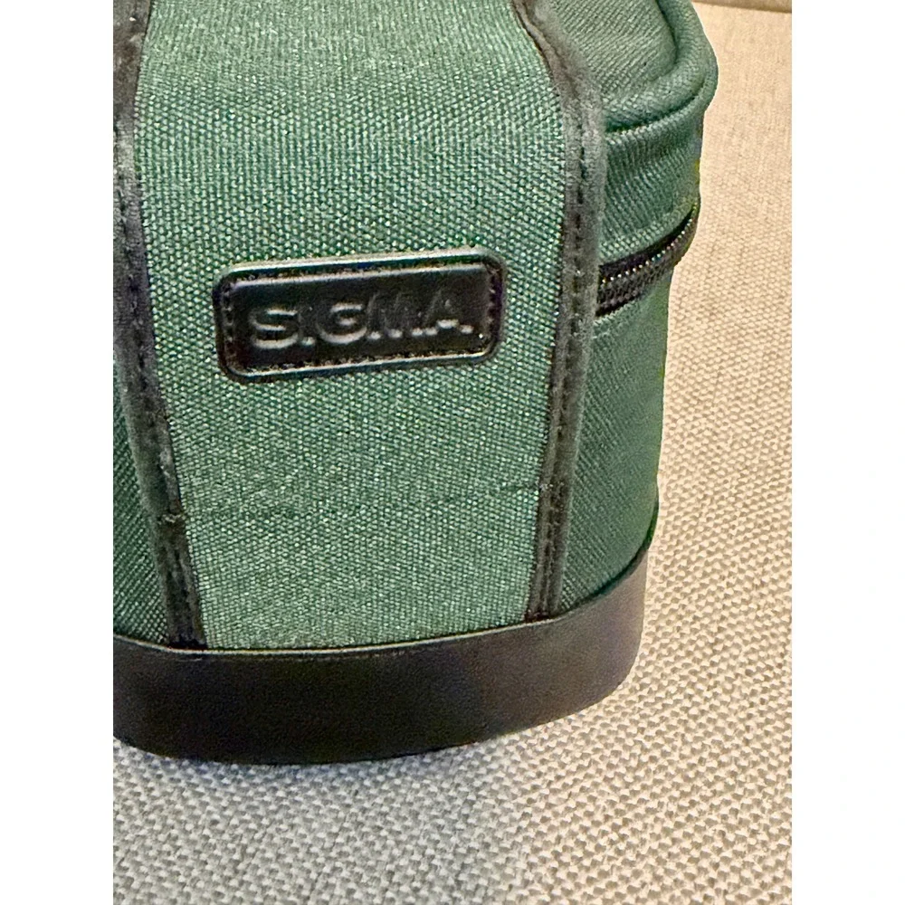 Sigma Camera Lens Case Pouch Forest Green Canvas Padded Zippered Belt Loop